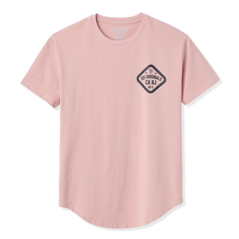 TRIFECTA DROP-CUT T-SHIRT - DUSTY ROSE