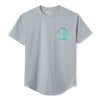 HIGH TIDE DROP-CUT T-SHIRT - HEATHER GREY