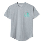 HIGH TIDE DROP-CUT T-SHIRT - HEATHER GREY