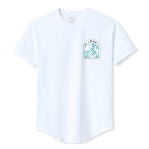 White Drop-Cut Tee