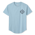 TRIFECTA DROP-CUT T-SHIRT - SKY BLUE