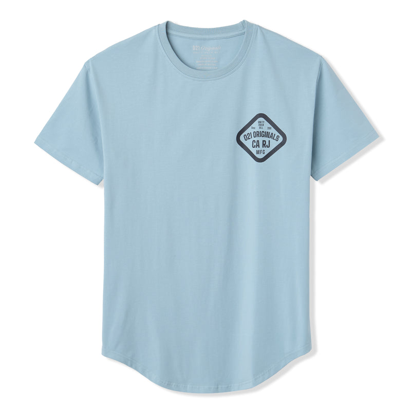 TRIFECTA DROP-CUT T-SHIRT - SKY BLUE