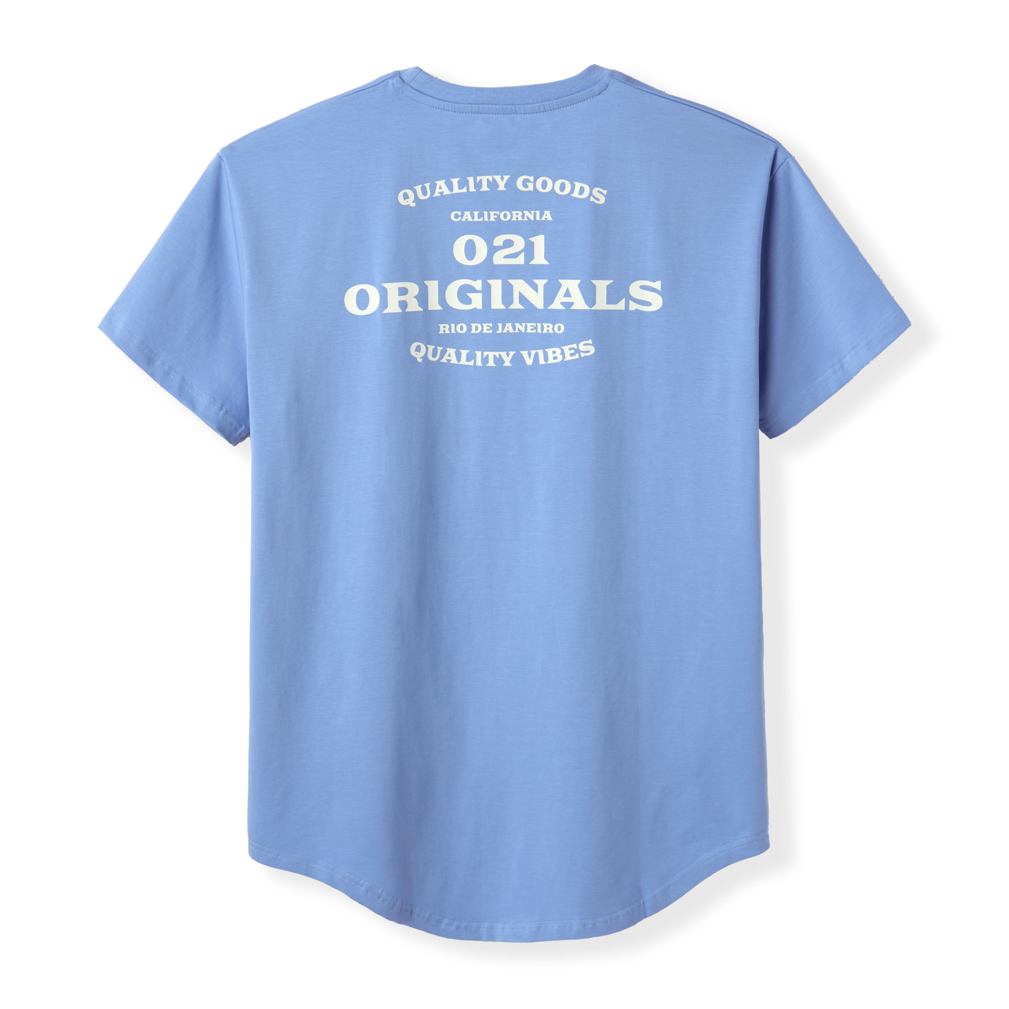 TRADITION STAMP DROP-CUT T-SHIRT - COASTAL BLUE