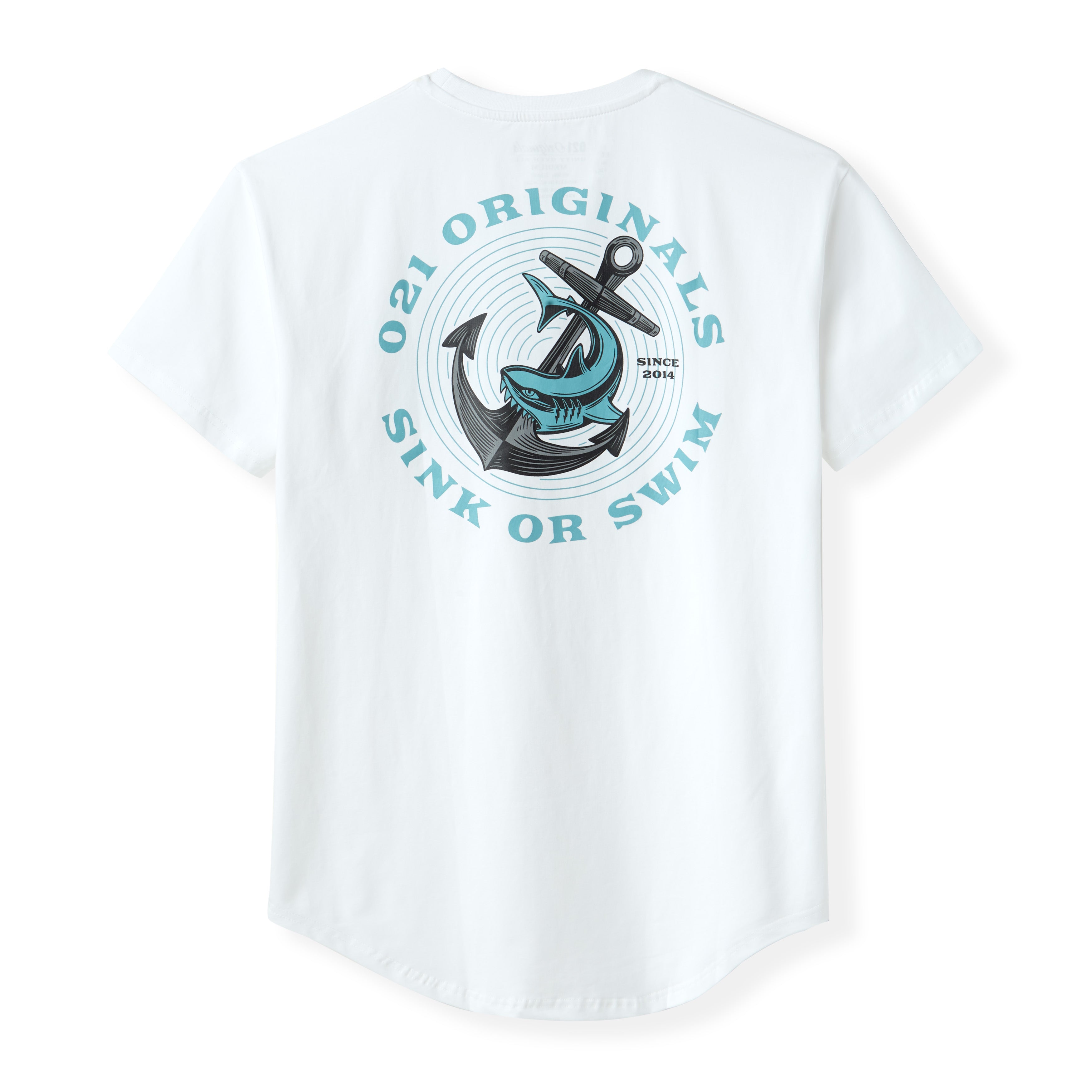 SINK OR SWIM DROP-CUT T-SHIRT - WHITE
