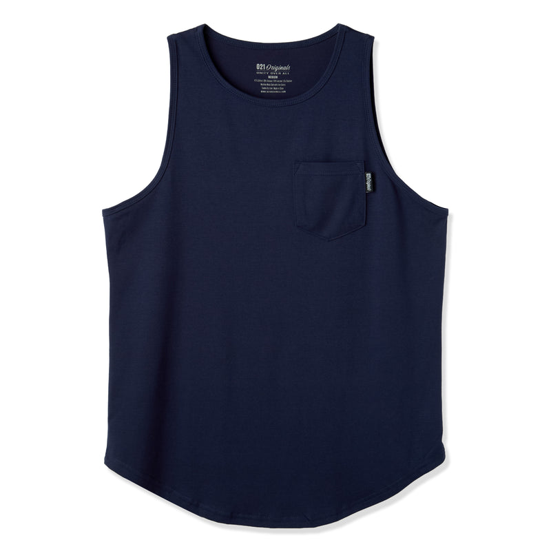 021 ESSENTIAL DROP-CUT TANK - NAVY