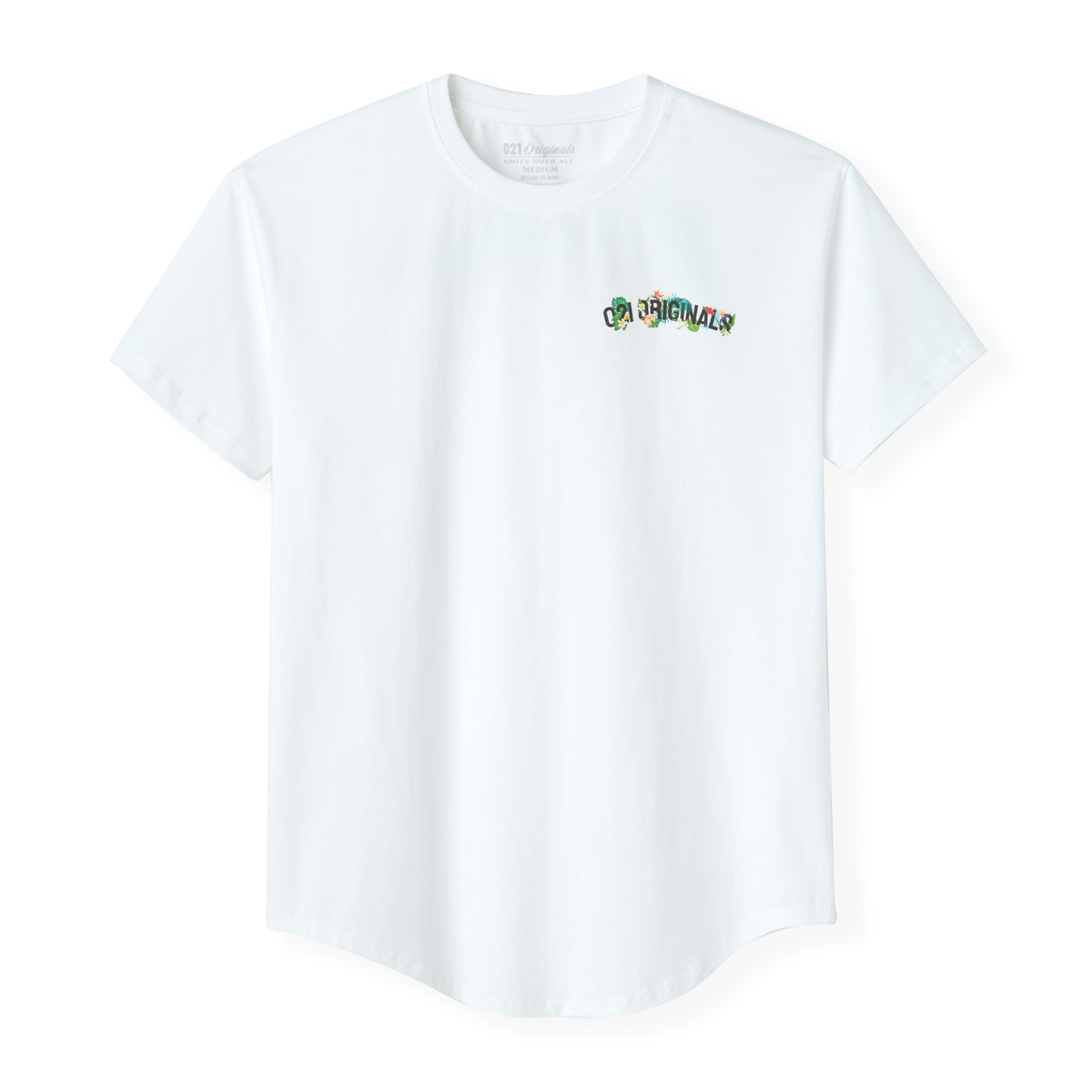 FULL BLOOM DROP-CUT T-SHIRT - WHITE