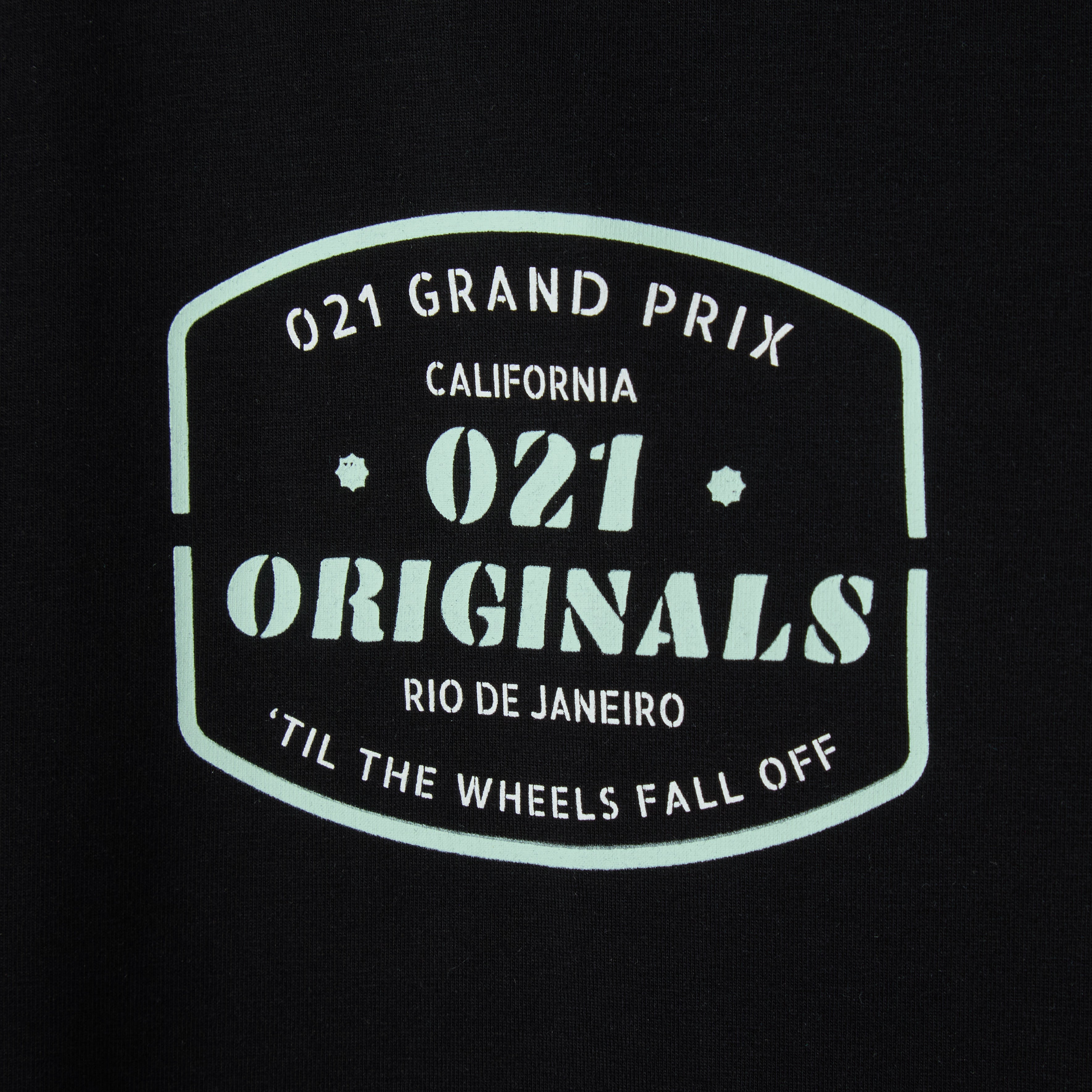 GRAND PRIX DROP-CUT T-SHIRT - BLACK