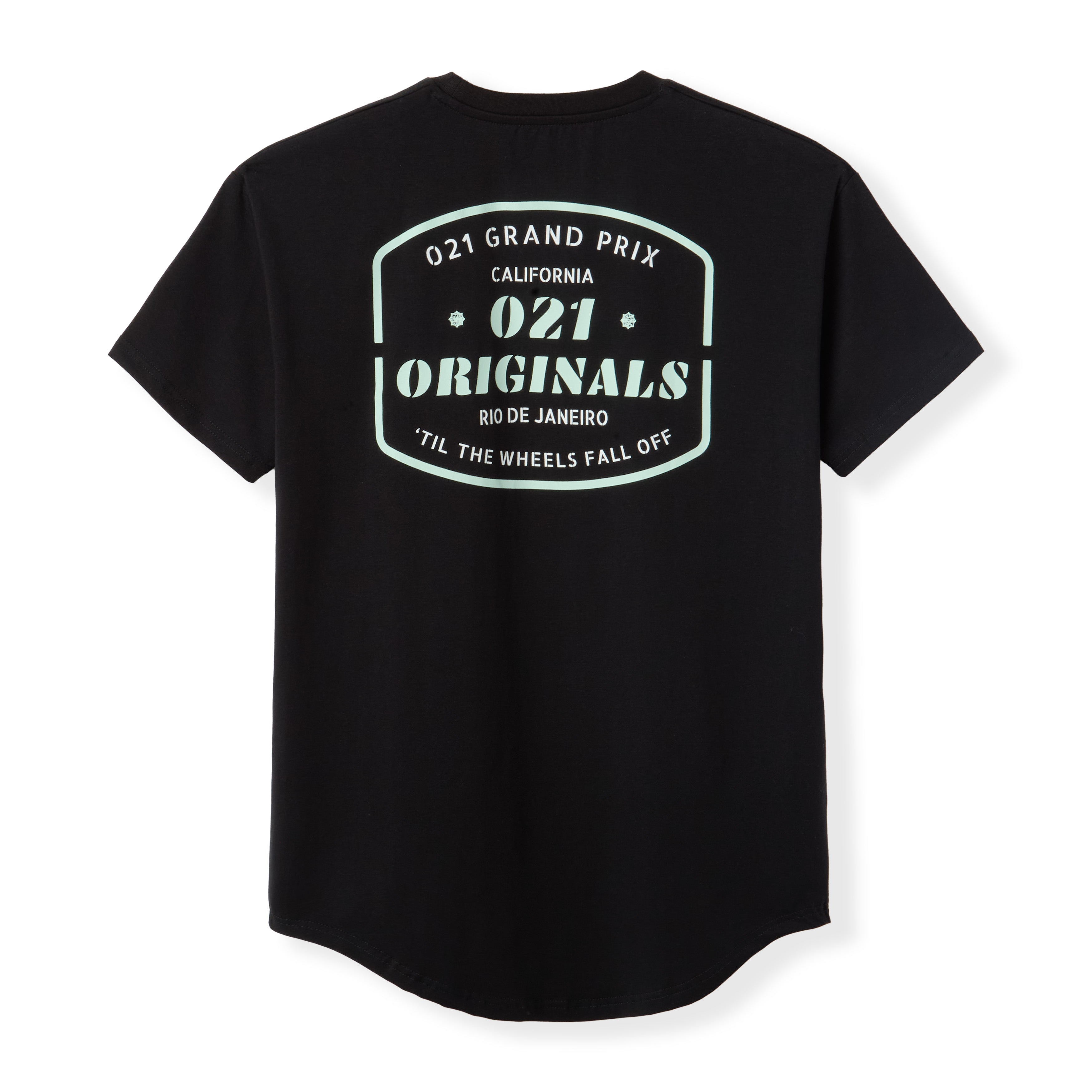 GRAND PRIX DROP-CUT T-SHIRT - BLACK