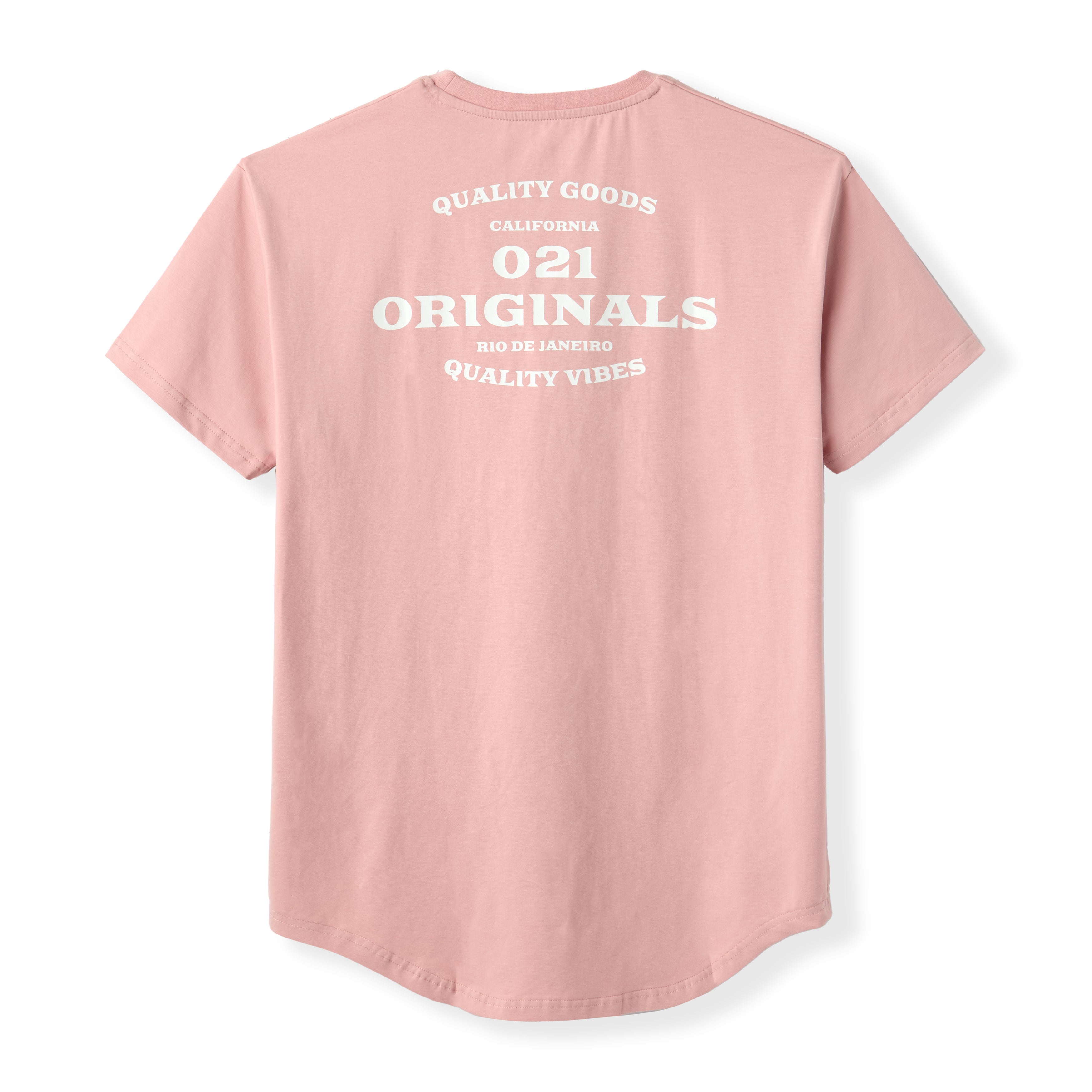 TRADITION STAMP DROP-CUT T-SHIRT - DUSTY ROSE