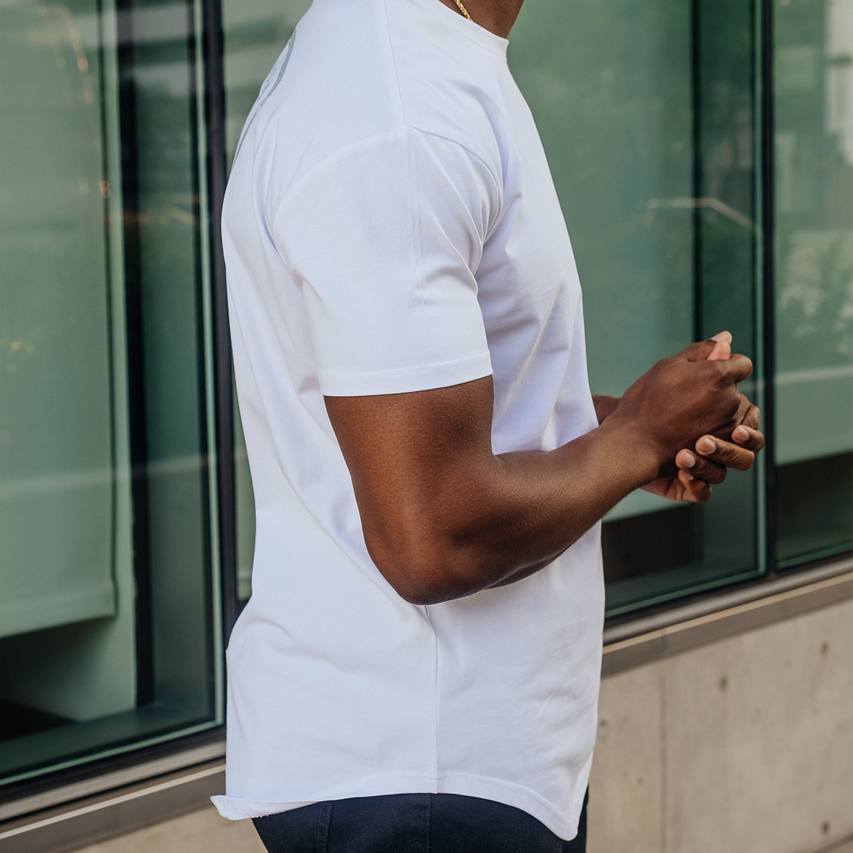 CA LEGENDS DROP-CUT T-SHIRT - WHITE