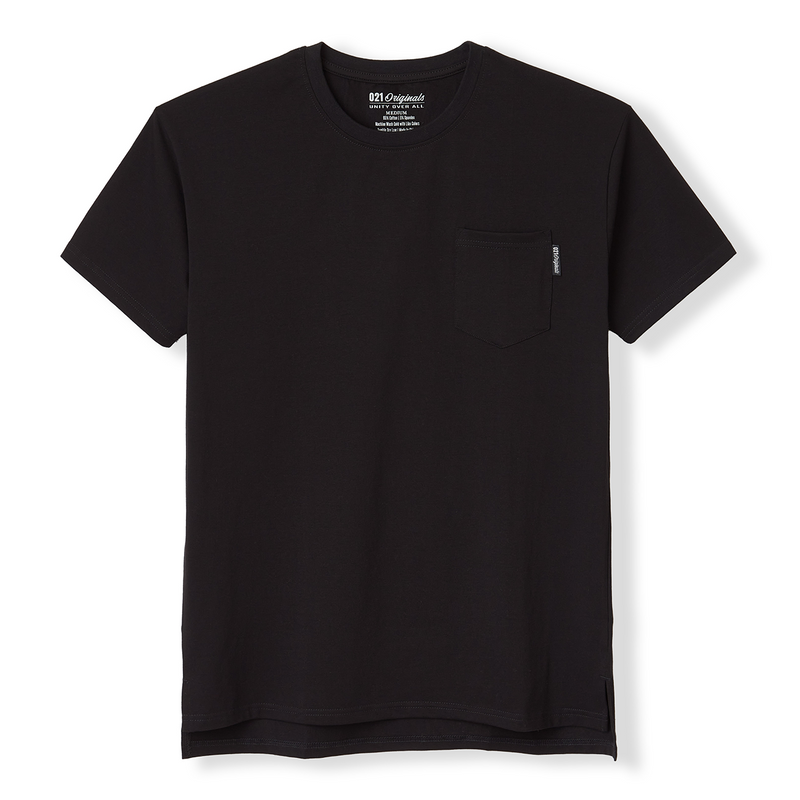 Black Pocket T Shirt scuptural For