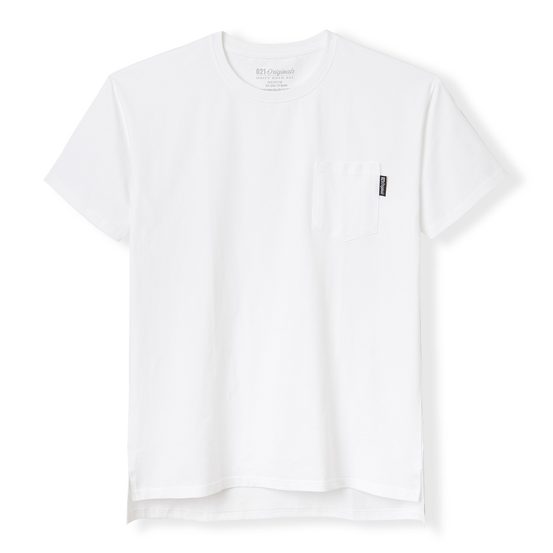 White Pocket Tee Athletic Fit White T Shirt 021 Originals