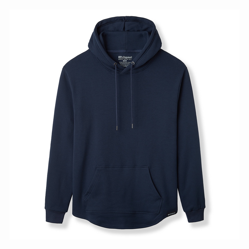 Essential Drop-Cut Hoodie Black - Buttery Soft Athletic Hoodie 