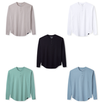 021 ESSENTIAL DROP-CUT LONG SLEEVE HENLEY - BUNDLE