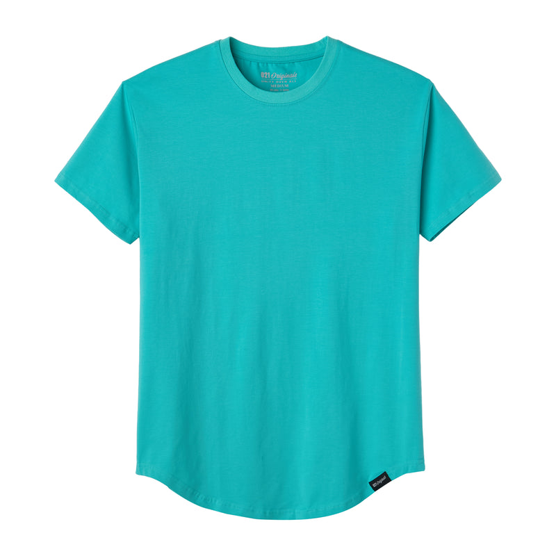 021 ESSENTIAL DROP-CUT T-SHIRT - TEAL