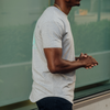 HIGH TIDE DROP-CUT T-SHIRT - HEATHER GREY