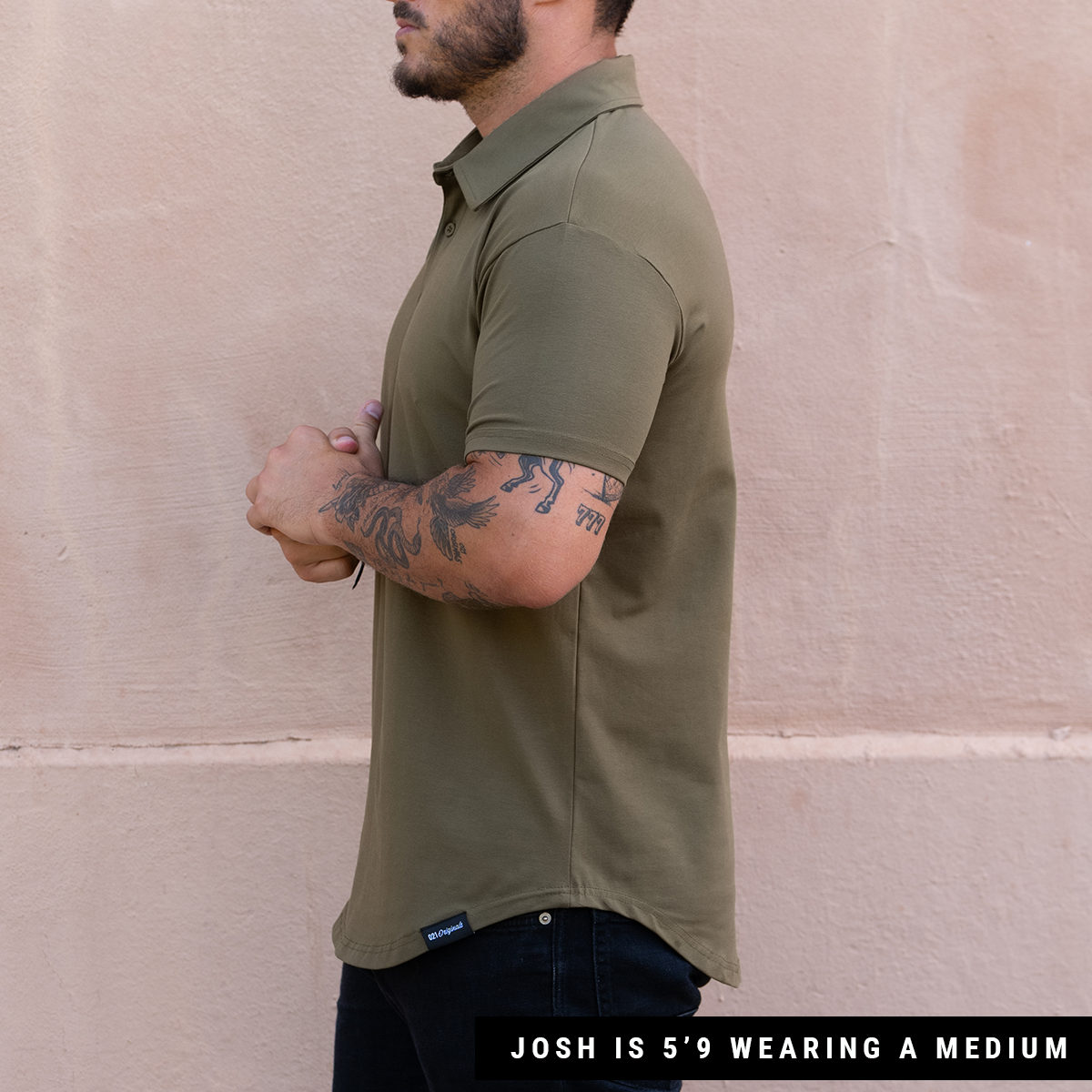 021 ESSENTIAL DROP-CUT POLO - OLIVE