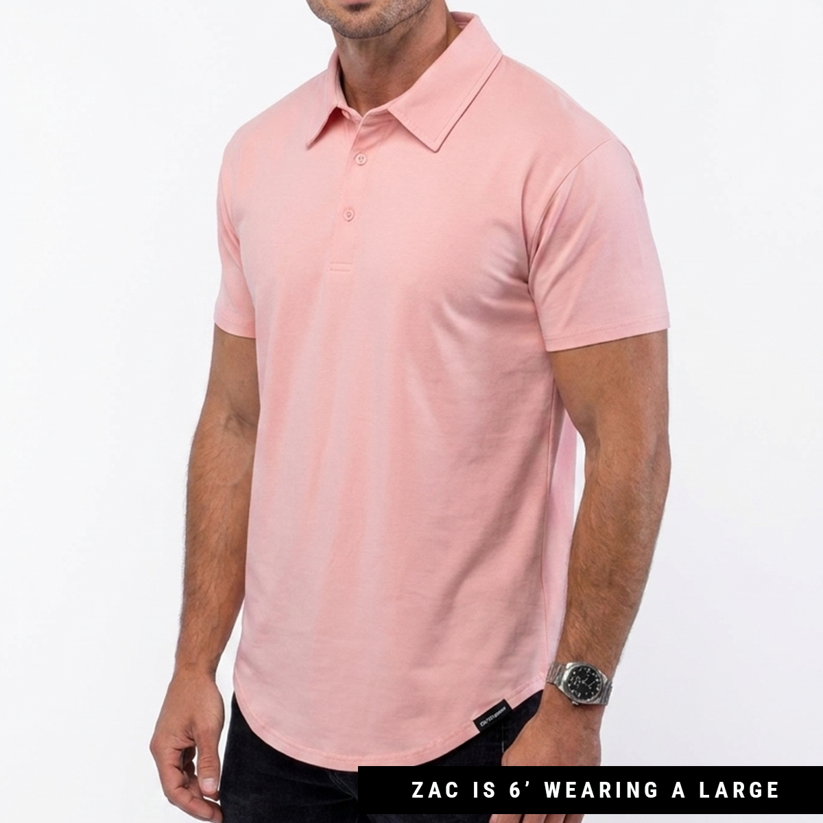 021 ESSENTIAL DROP-CUT POLO - DUSTY ROSE