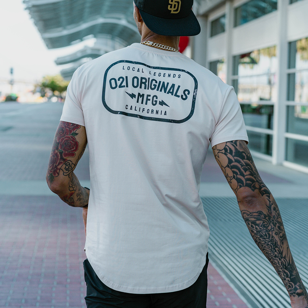 LOCAL MFG DROP-CUT T-SHIRT - SAND