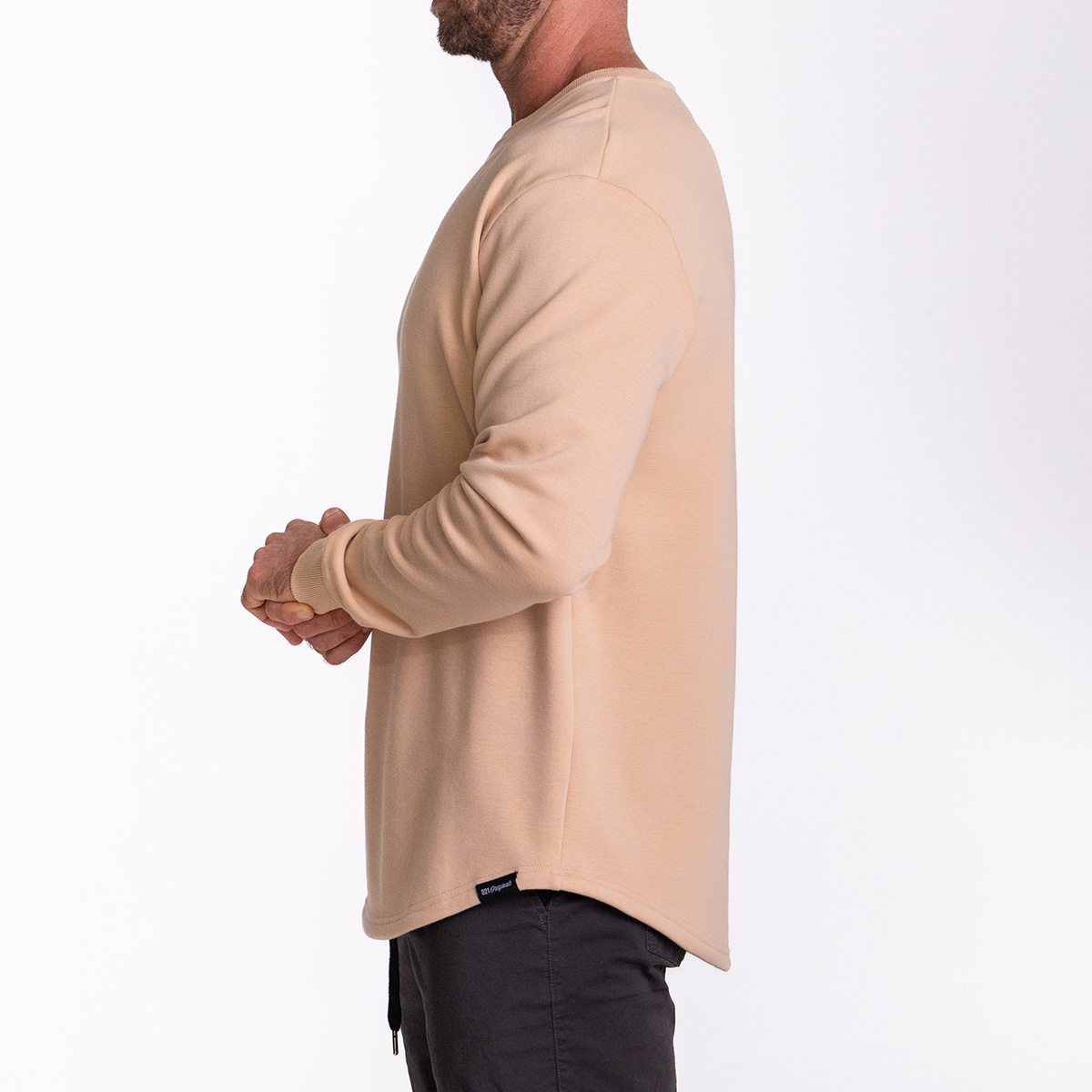 021 ESSENTIAL DROP CUT CREWNECK - MOCHA
