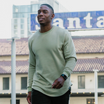 Soft Drop-Cut Crewneck Olive