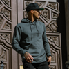 Drop-Cut Hoodie Dark Heather