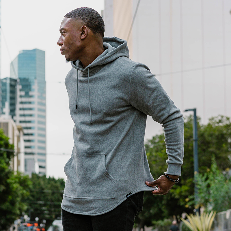 Heather Grey Soft Hoodie Athletic Fit Hoodie Grey 021 Originals