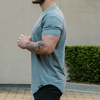 021 ESSENTIAL DROP-CUT T-SHIRT - HEATHER GREY