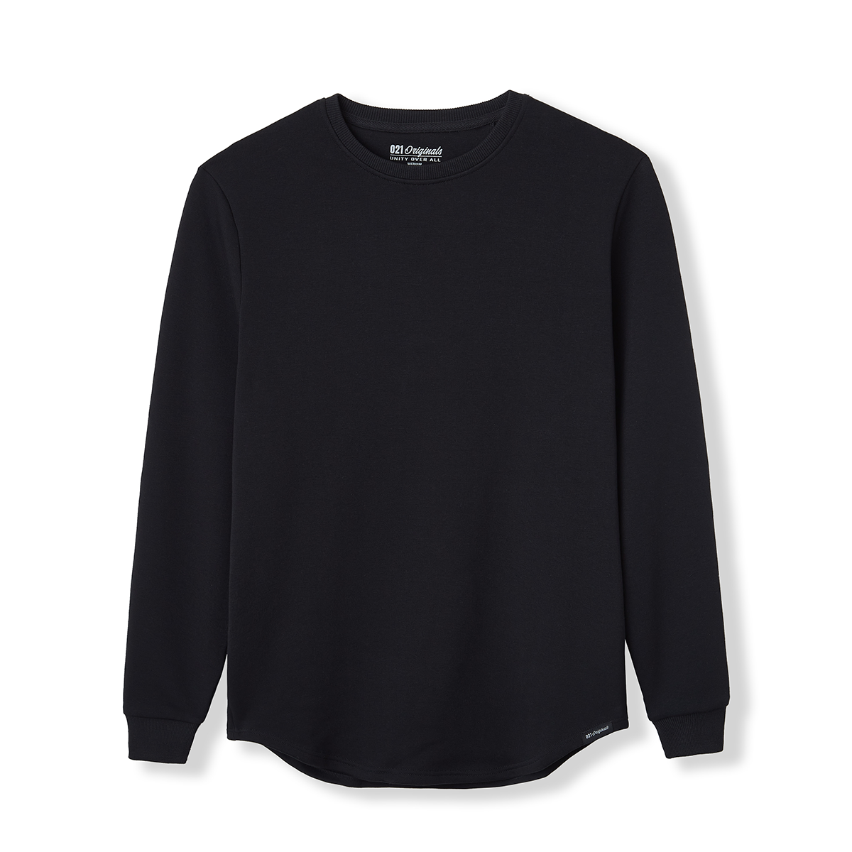 021 Drop-Cut Crewneck Black - Buttery Soft Athletic Crewneck 021 Drop-Cut Crewneck Black - Buttery Soft Athletic Crewneck