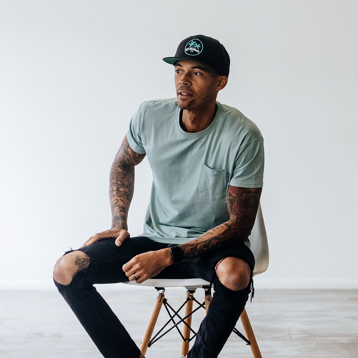 021 ESSENTIAL POCKET T-SHIRT - SEA FOAM