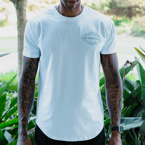 Drop-Cut Comfort Tee White