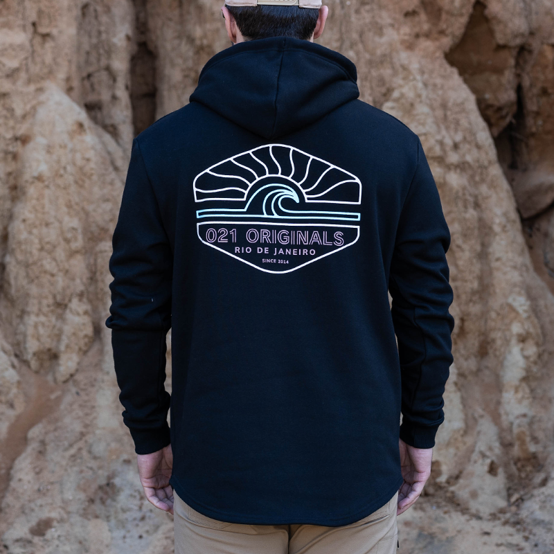 Tri-Blend Fleece Hoodie Black