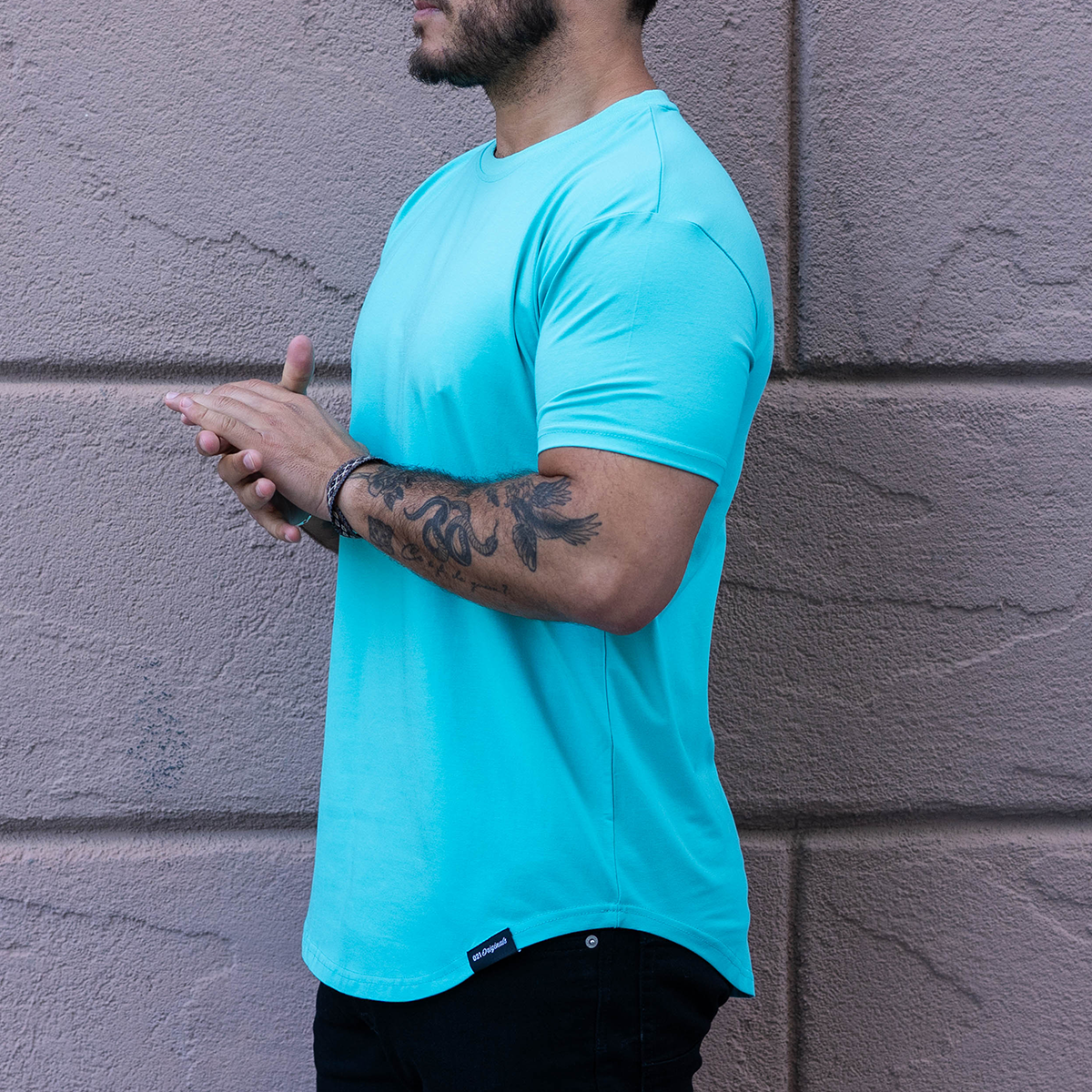 021 ESSENTIAL DROP-CUT T-SHIRT - TEAL