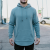 021 ESSENTIAL DROP CUT HOODIE - BLUE STEEL