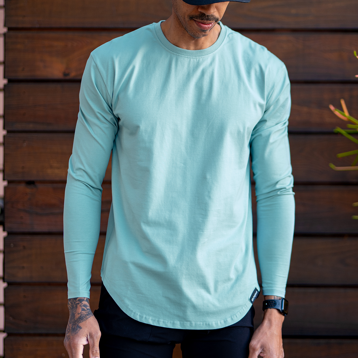 021 ESSENTIAL DROP-CUT LONG SLEEVE - SEA FOAM