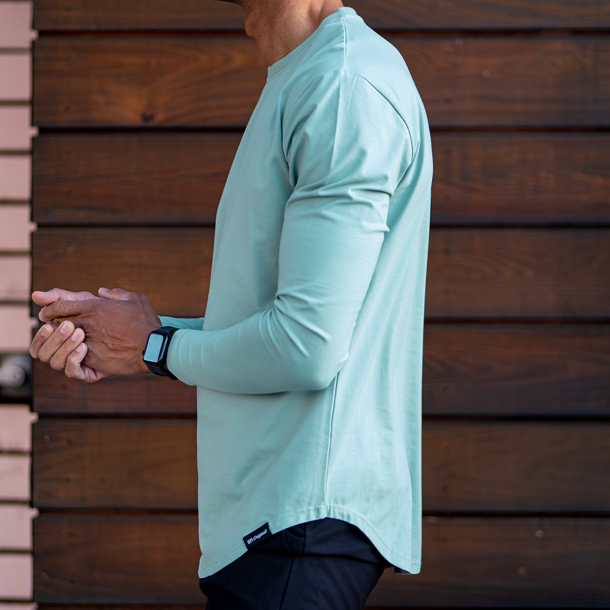 021 ESSENTIAL DROP-CUT LONG SLEEVE - SEA FOAM