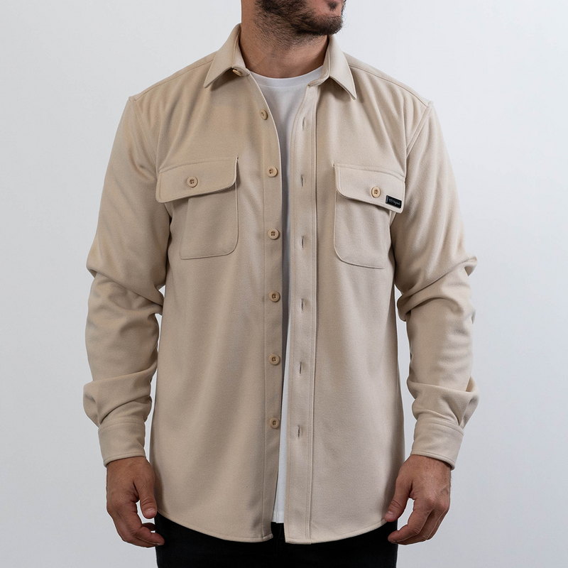 021 ESSENTIAL OVERSHIRT - BEIGE