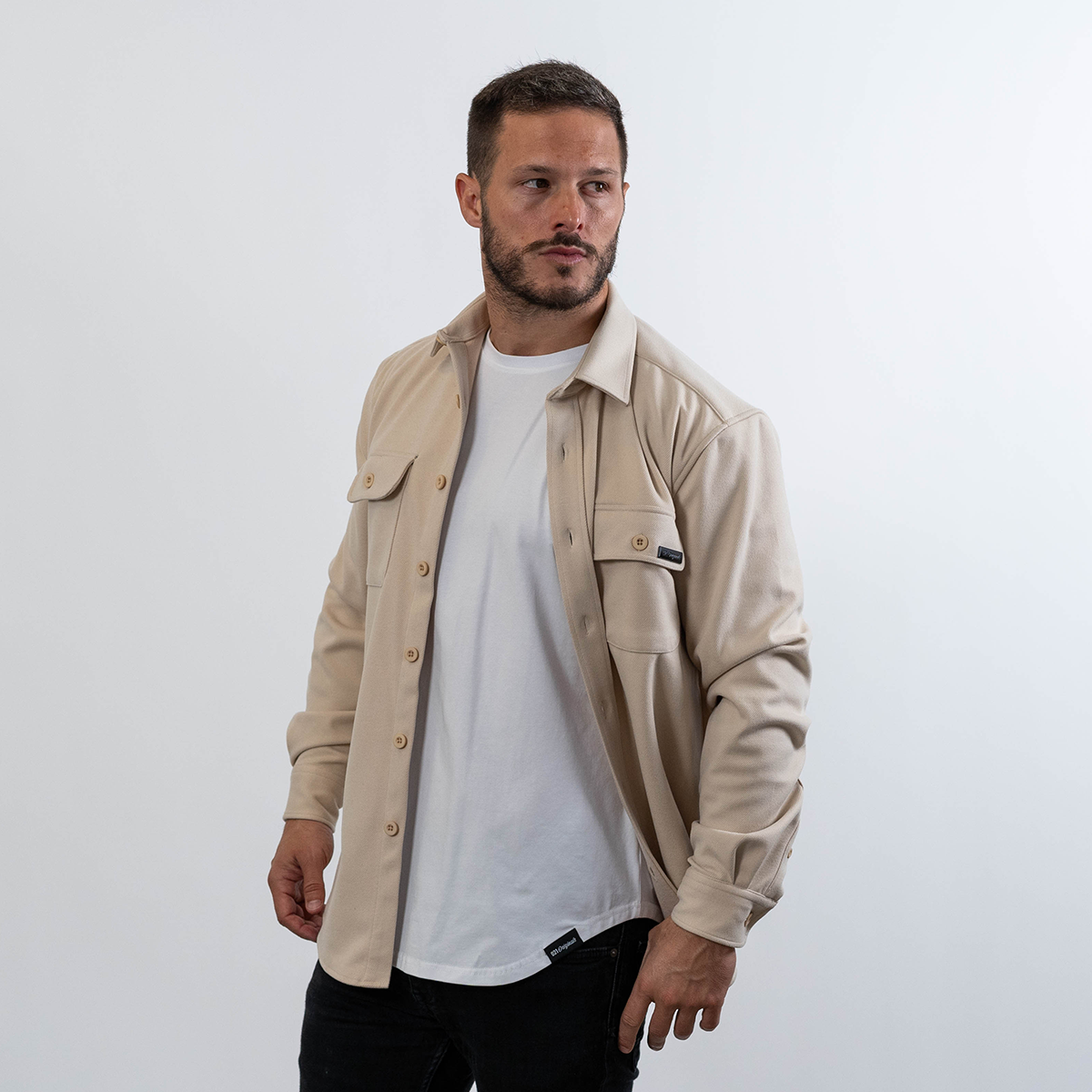021 ESSENTIAL OVERSHIRT - BEIGE