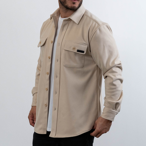 021 ESSENTIAL OVERSHIRT - BEIGE