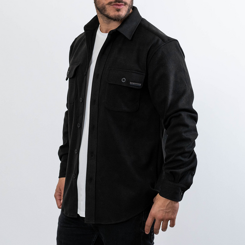 021 ESSENTIAL OVERSHIRT - BLACK