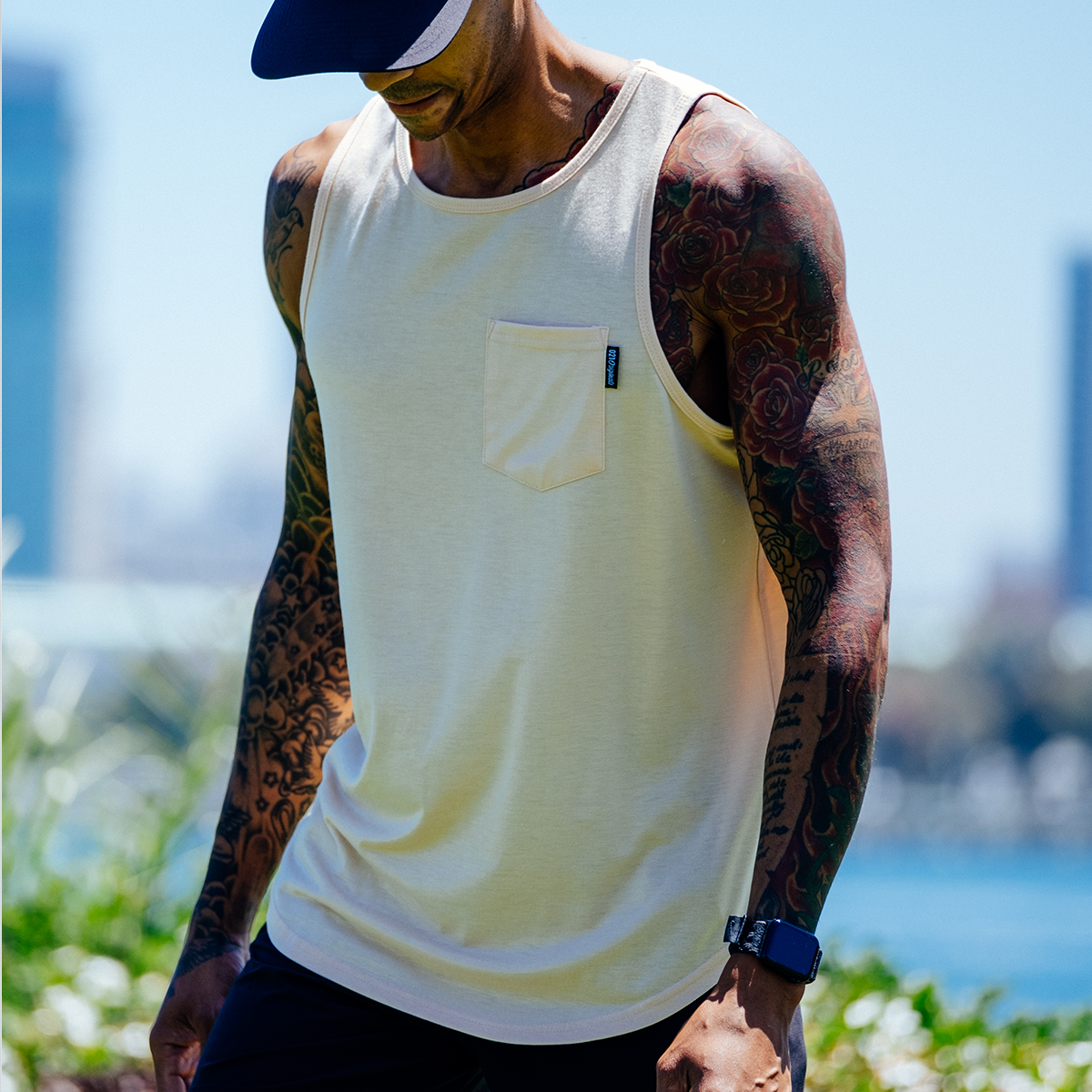 021 ESSENTIAL DROP-CUT TANK - CORAL SAND