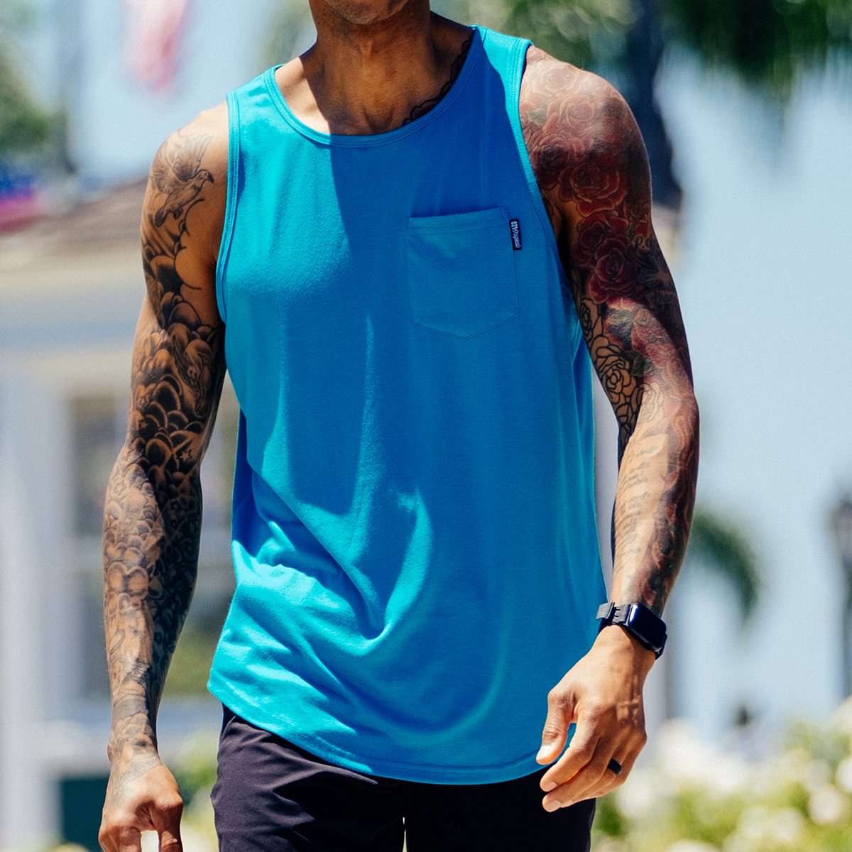 021 ESSENTIAL DROP-CUT TANK - TEAL