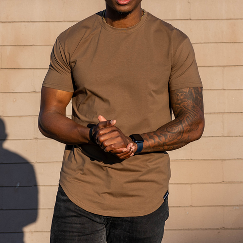 021 ESSENTIAL DROP-CUT T-SHIRT - OD GREEN
