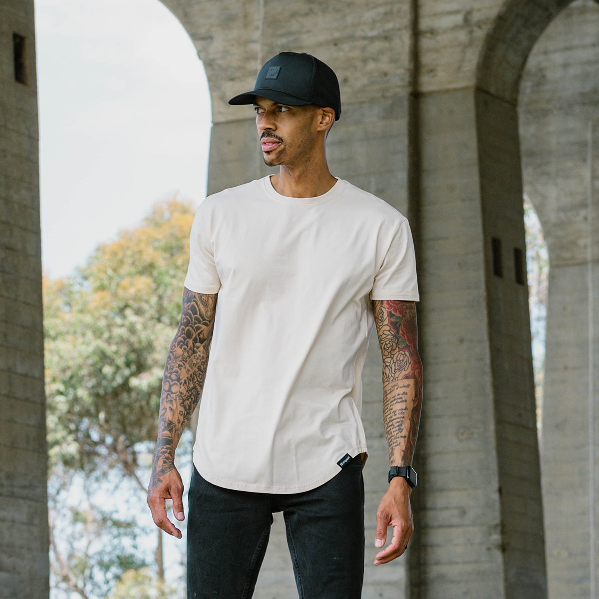 Black Drop-Cut T-Shirt - Comfortable Black T-Shirt – 021 Originals