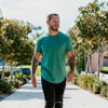 021 ESSENTIAL DROP-CUT T-SHIRT - SEA GREEN