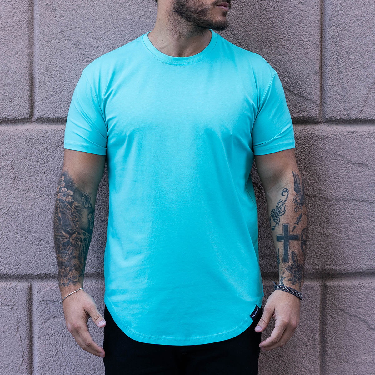 021 ESSENTIAL DROP-CUT T-SHIRT - TEAL