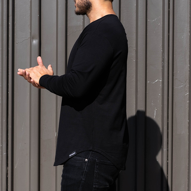 Black Long Sleeve Athletic - Buttery Soft Long Sleeve Black – 021