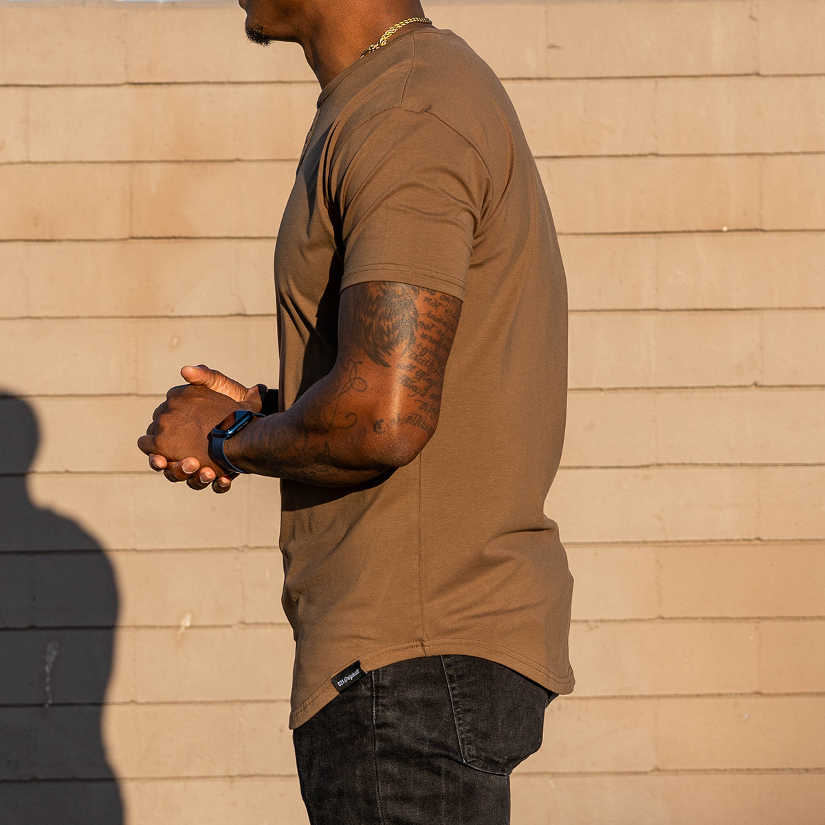 021 ESSENTIAL DROP-CUT HENLEY - OD GREEN