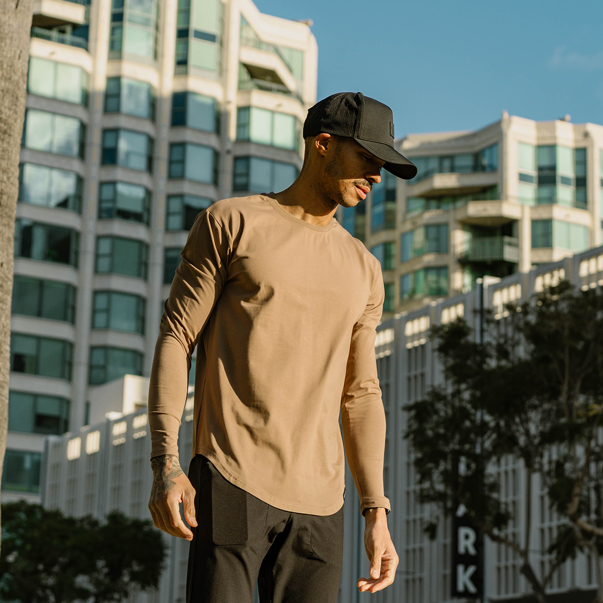 021 ESSENTIAL DROP-CUT LONG SLEEVE - ASH