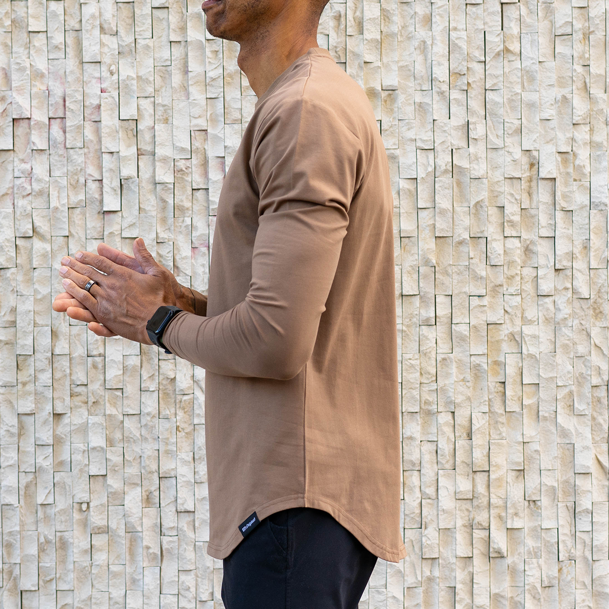 021 ESSENTIAL DROP-CUT LONG SLEEVE - ASH